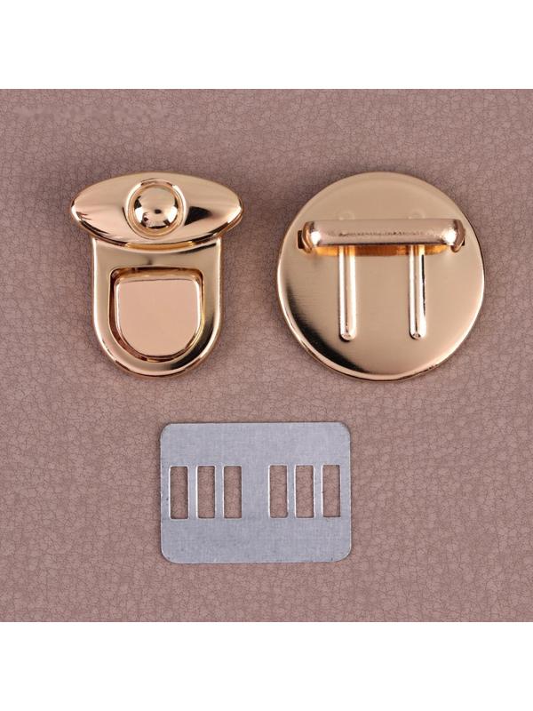 Застёжка для сумки, 3 × 3 см, цвет золотой