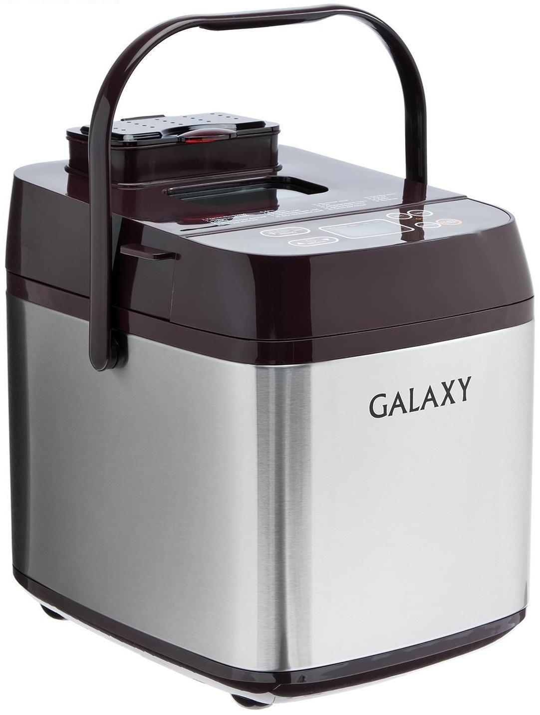 Хлебопечь Galaxy GL 2700, 600 Вт, вес выпечки 500 и 750г, ЖК-дисплей, 19 программ