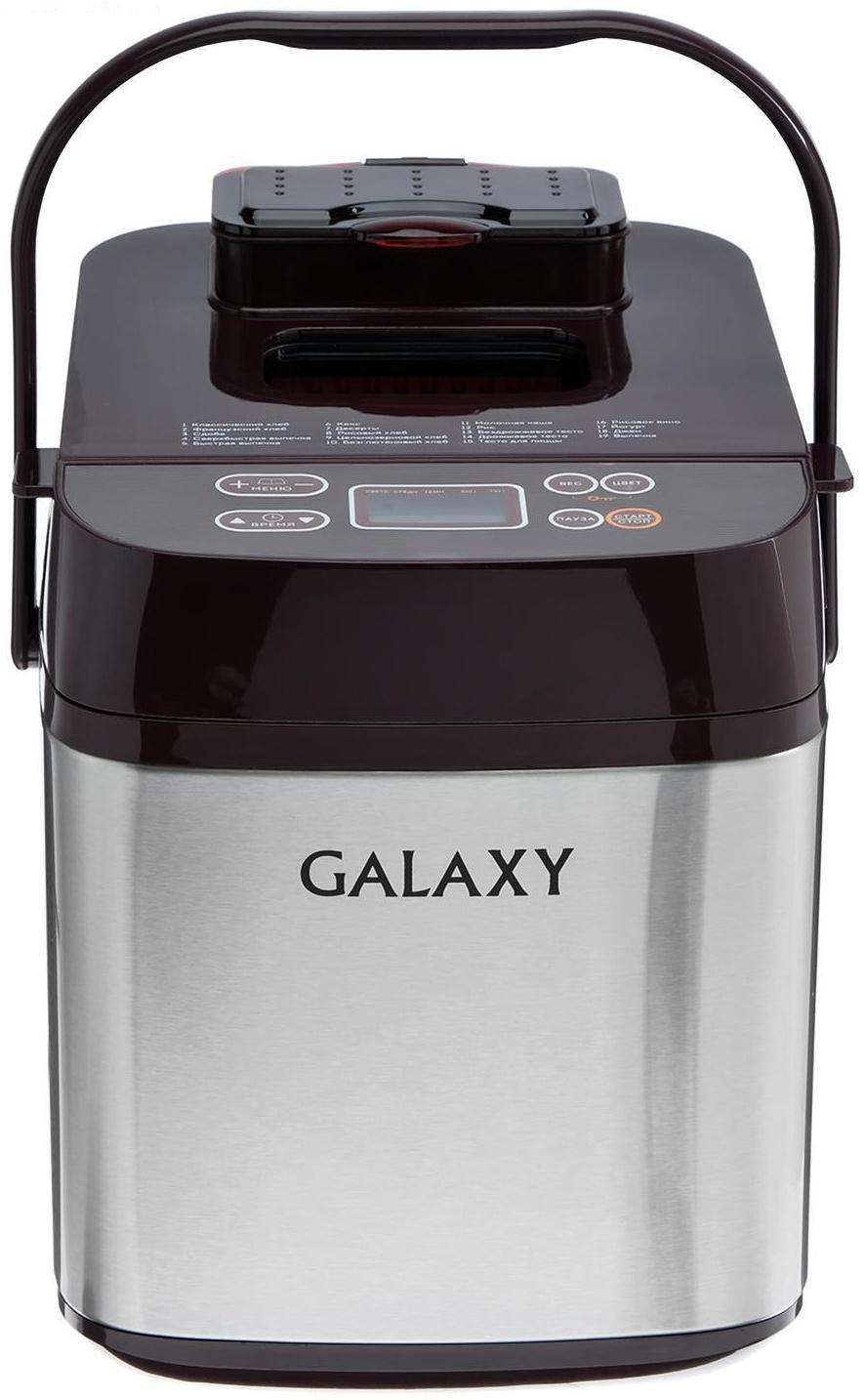 Хлебопечь Galaxy GL 2700, 600 Вт, вес выпечки 500 и 750г, ЖК-дисплей, 19 программ