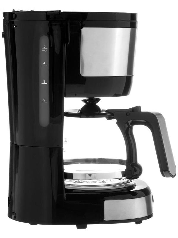 Кофеварка FIRST FA-5464-4, капельная, 750 Вт, 0.6 л, черно-серебристая