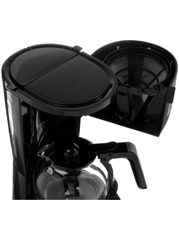 Кофеварка FIRST FA-5464-4, капельная, 750 Вт, 0.6 л, черно-серебристая