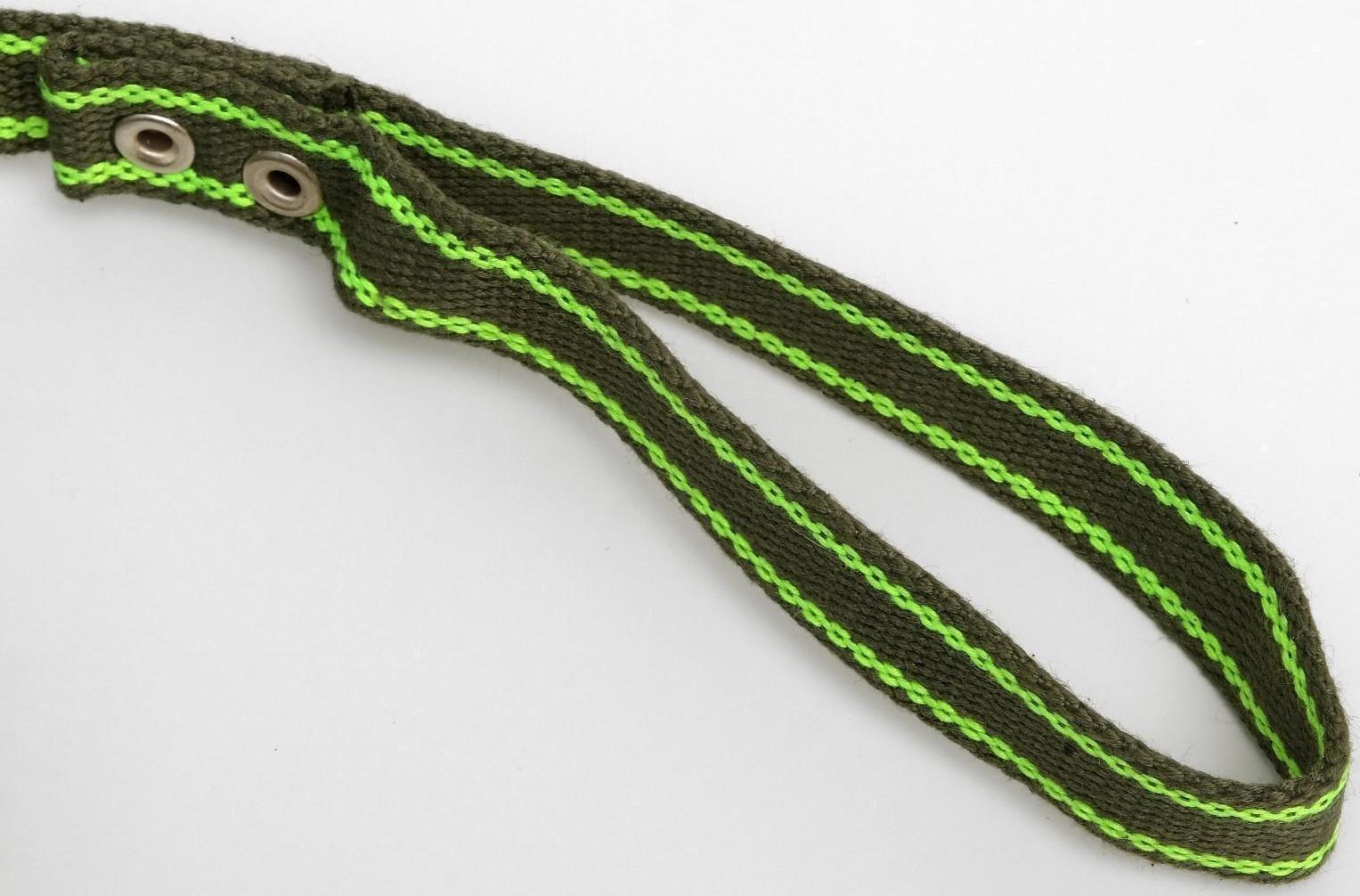 Поводок брезентовый, 2,7 м х 2,5 см, хаки/зелёный