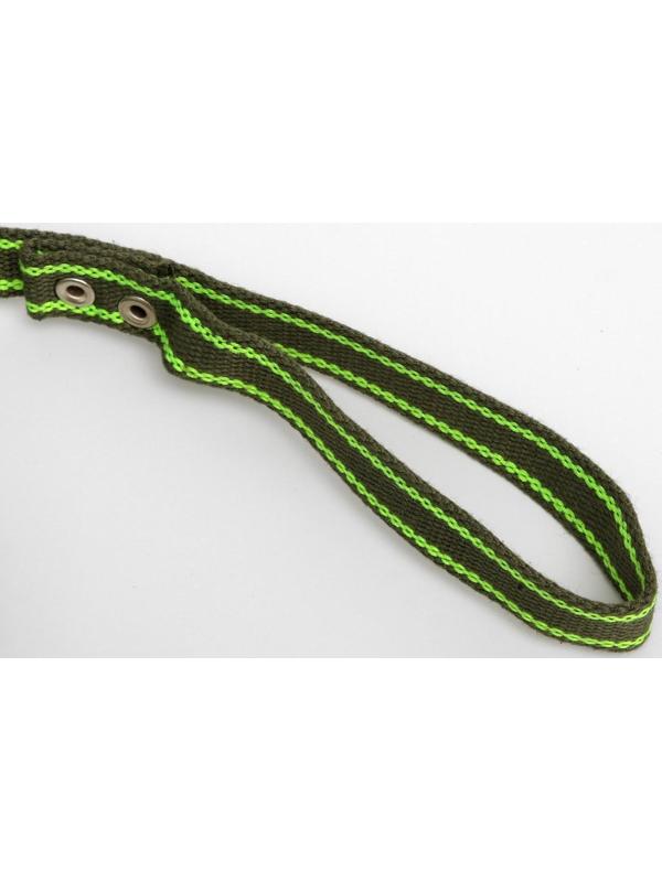 Поводок брезентовый, 2,7 м х 2,5 см, хаки/зелёный