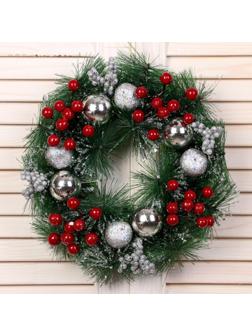 Венок новогодний d-25 см 