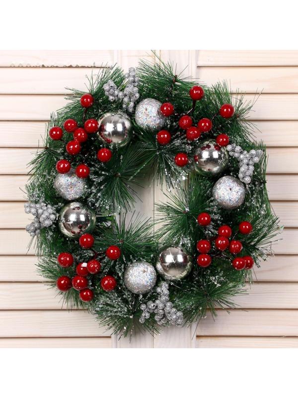 Венок новогодний d-25 см 