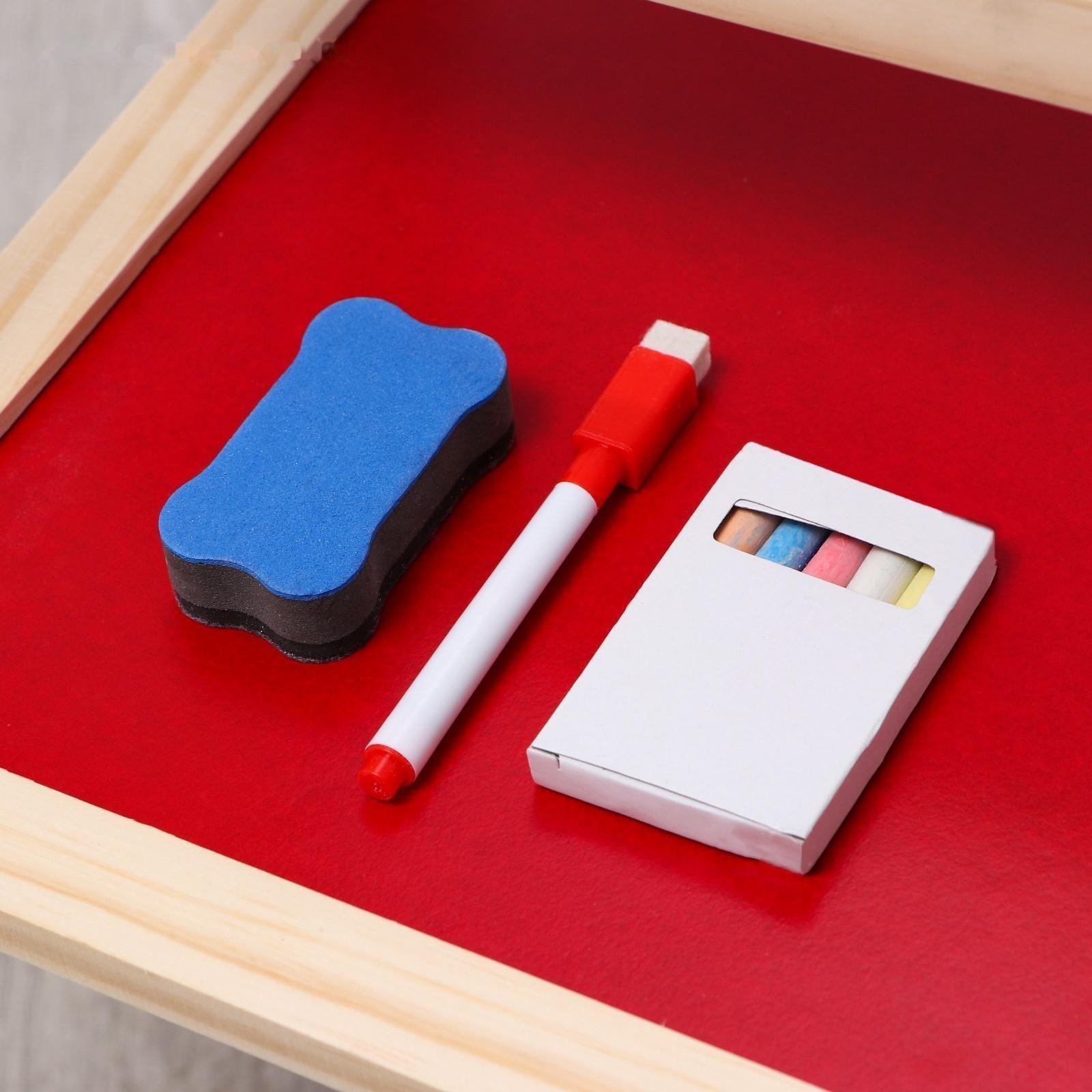 Детский мольберт двухсторонний, высота регулируется 114х47х40 см