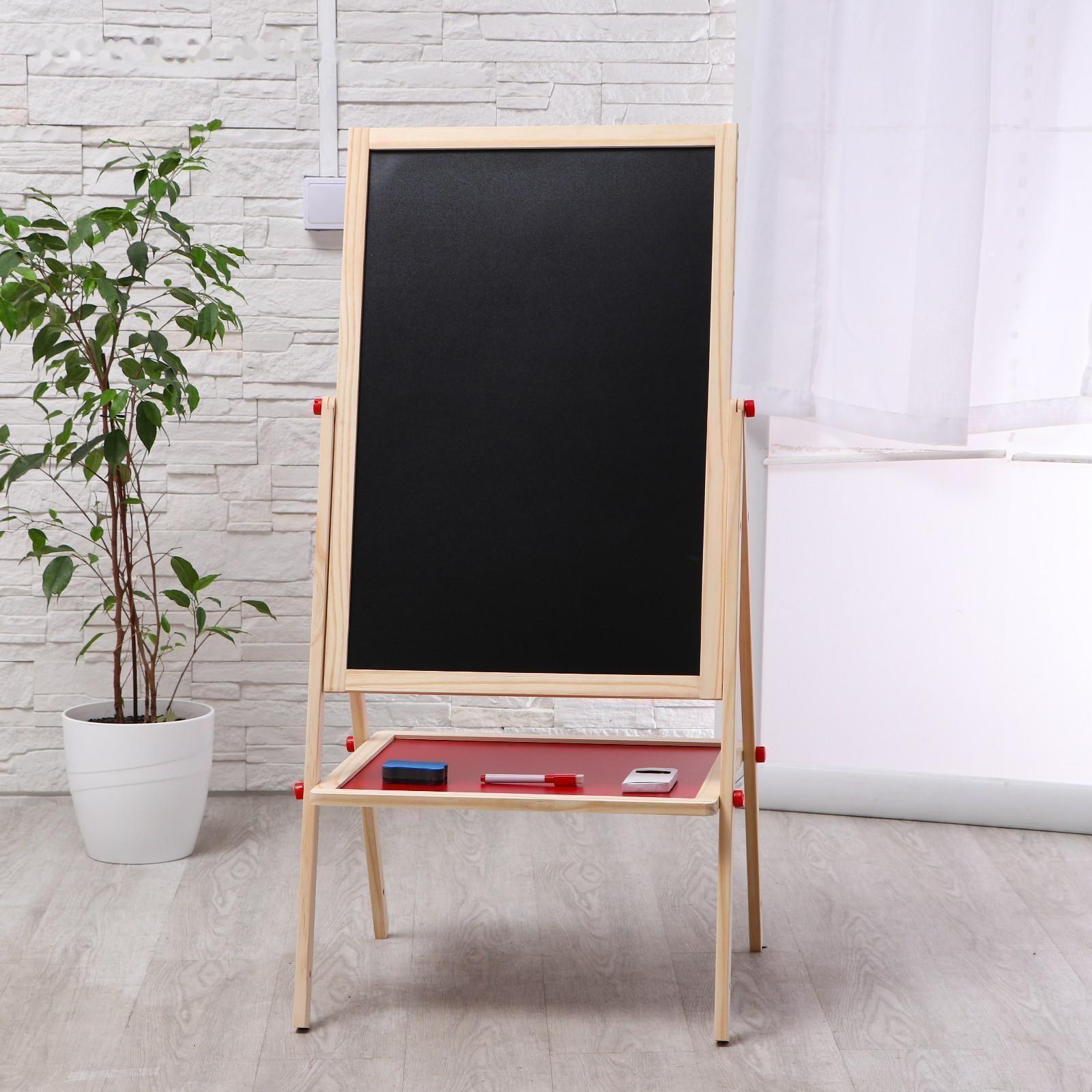 Детский мольберт двухсторонний, высота регулируется 114х47х40 см