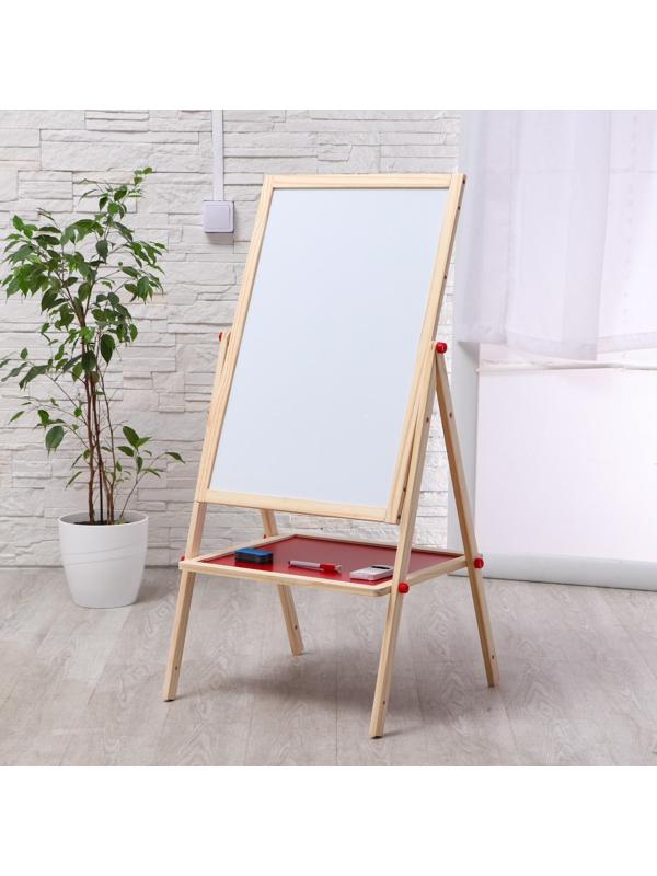 Детский мольберт двухсторонний, высота регулируется 114х47х40 см