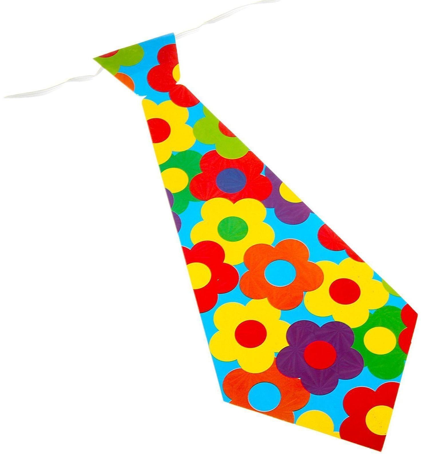 Карнавальный галстук «Цветы», набор 6 шт., виды МИКС