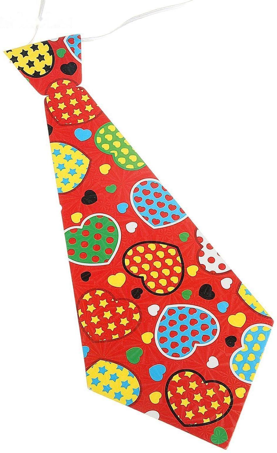 Карнавальный галстук «Сердца», набор 6 шт., виды МИКС