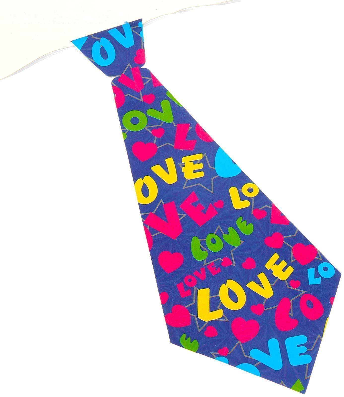 Карнавальный галстук «Сердца», набор 6 шт., виды МИКС