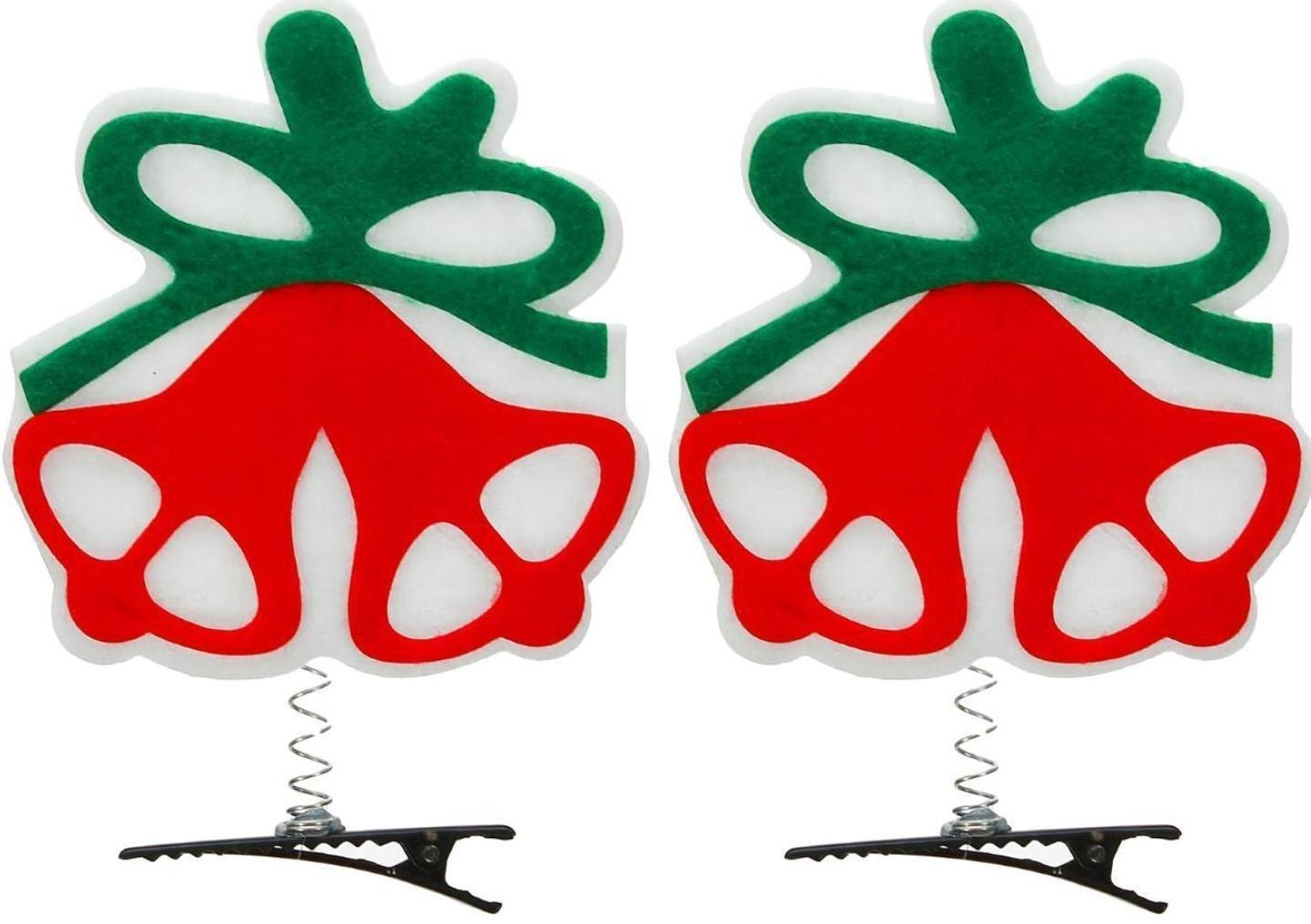 Карнавальный зажим «Колокольчик», набор 2 шт., виды МИКС