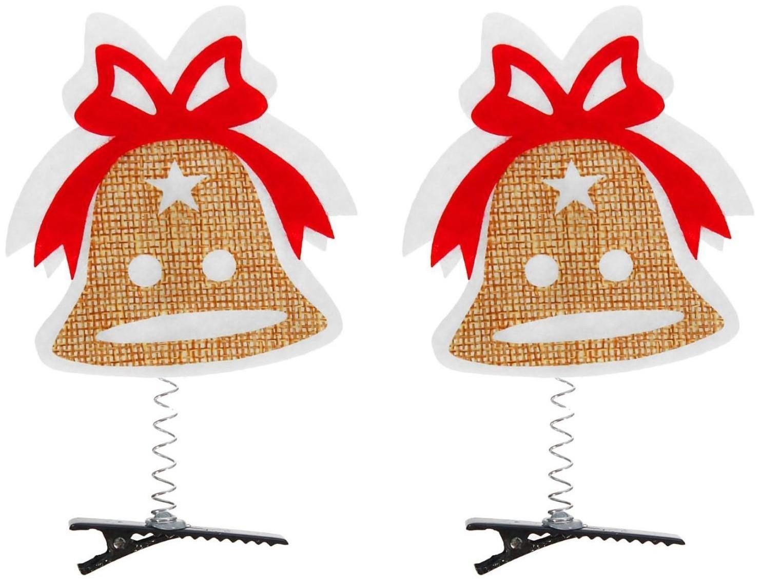 Карнавальный зажим «Колокольчик», набор 2 шт., виды МИКС