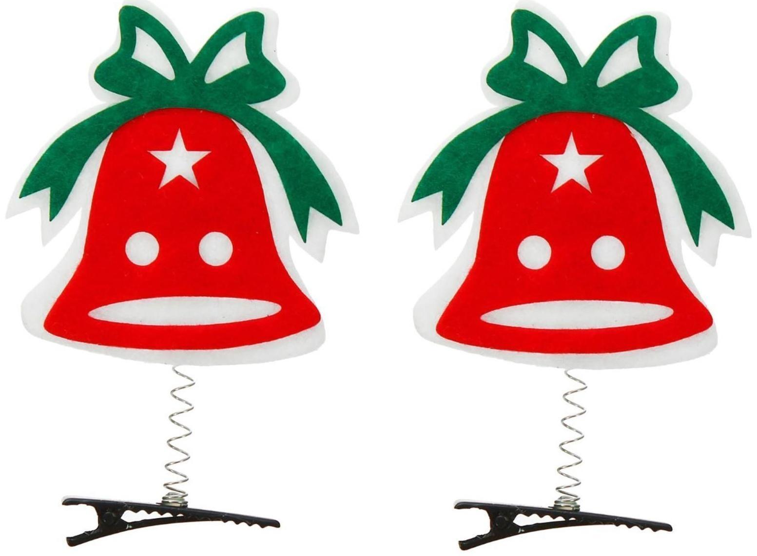 Карнавальный зажим «Колокольчик», набор 2 шт., виды МИКС