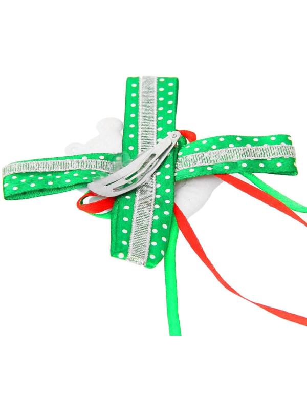 Карнавальный зажим «Снеговик», с бантиком, виды МИКС