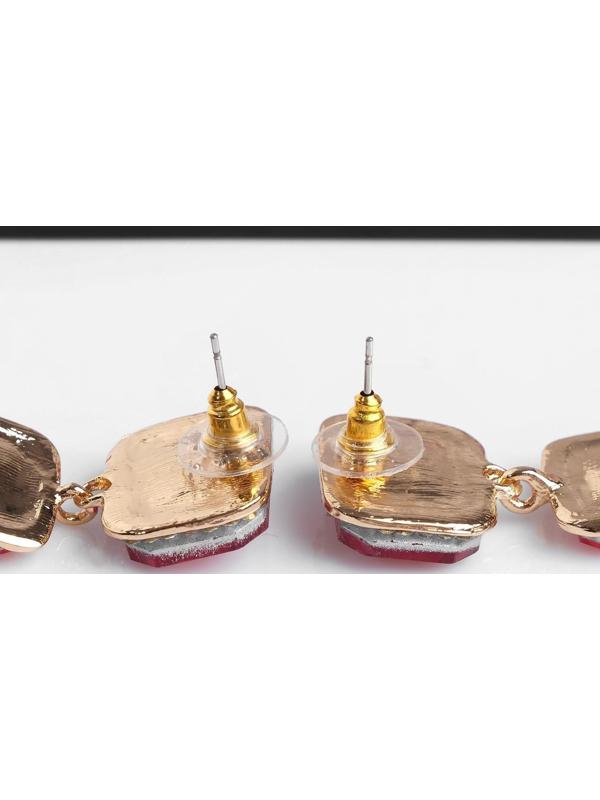 Серьги висячие со стразами 