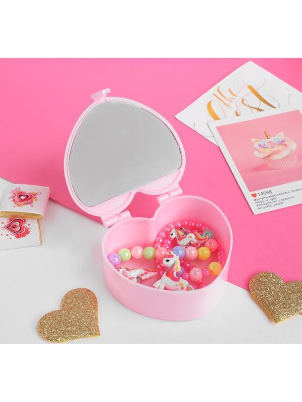 Комплект детский 3 предмета: клипсы, бусы, браслет 