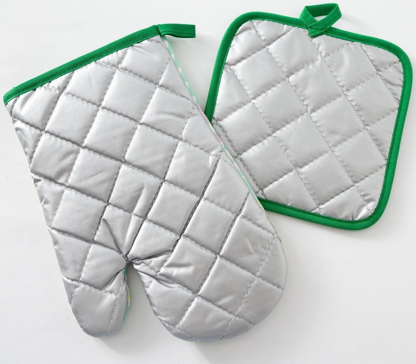 Кухонный набор Доляна «Кактус» прихватка 17х17 см, рукавица 26х16 см