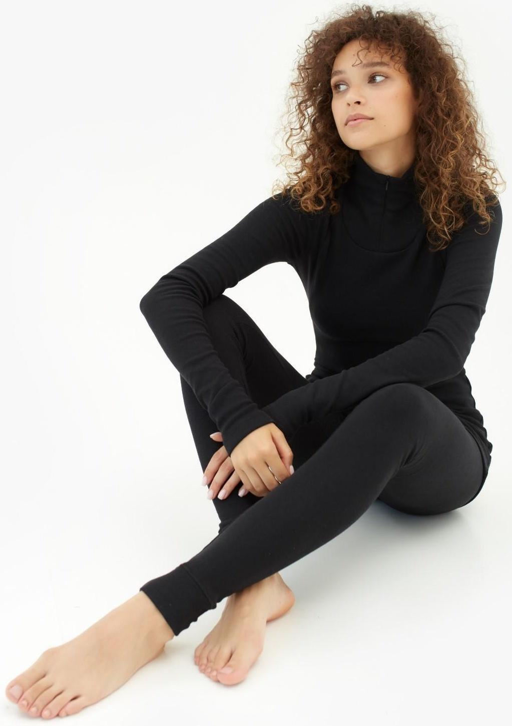 Термобельё женское (лонгслив, лосины) MINAKU цвет чёрный, р-р 42