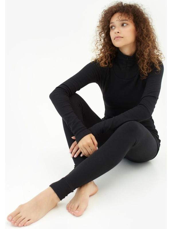 Термобельё женское (лонгслив, лосины) MINAKU цвет чёрный, р-р 42