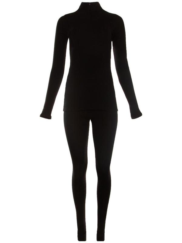 Термобельё женское (лонгслив, лосины) MINAKU цвет чёрный, р-р 42