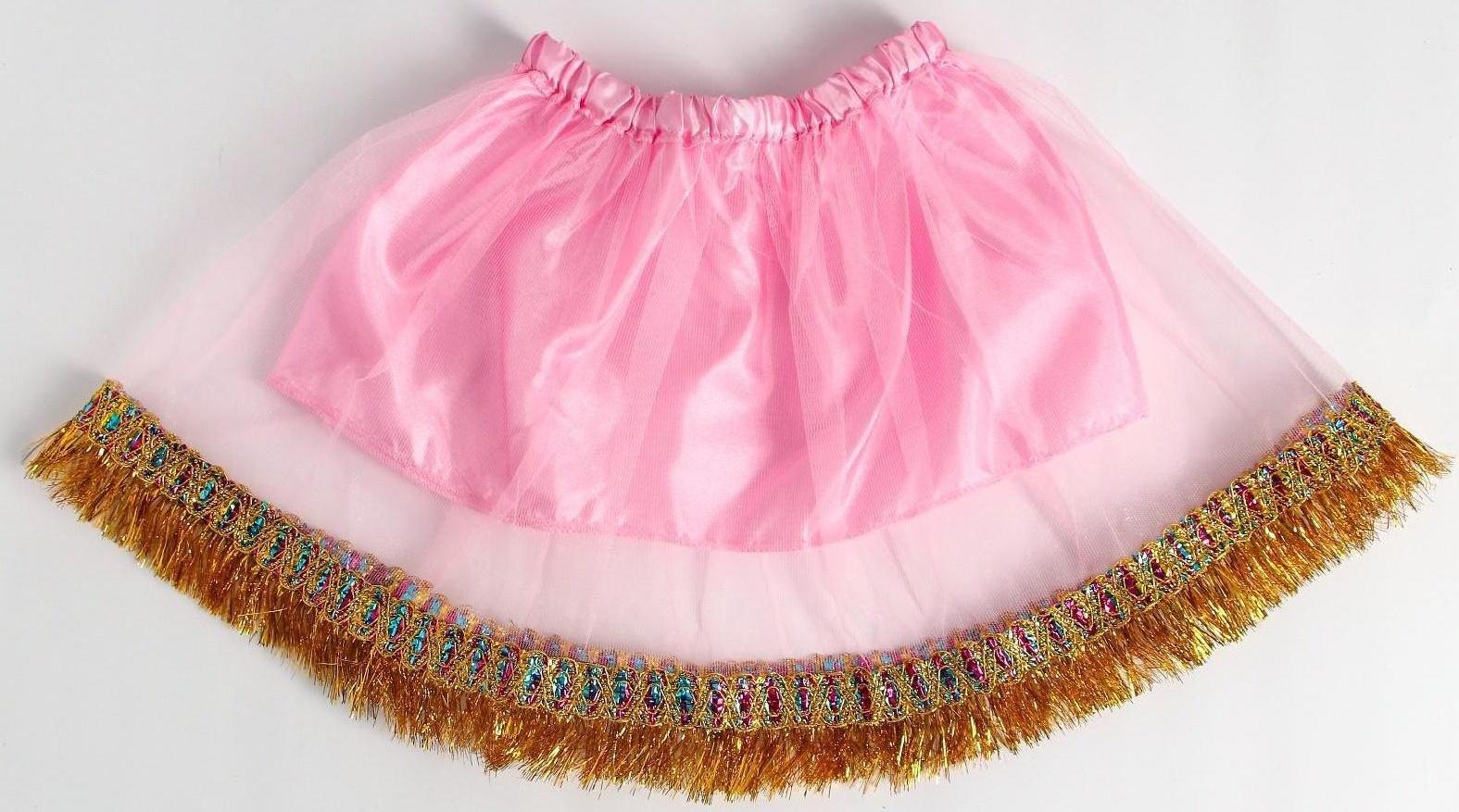 Карнавальная юбка «Бабочка», цвет розовый