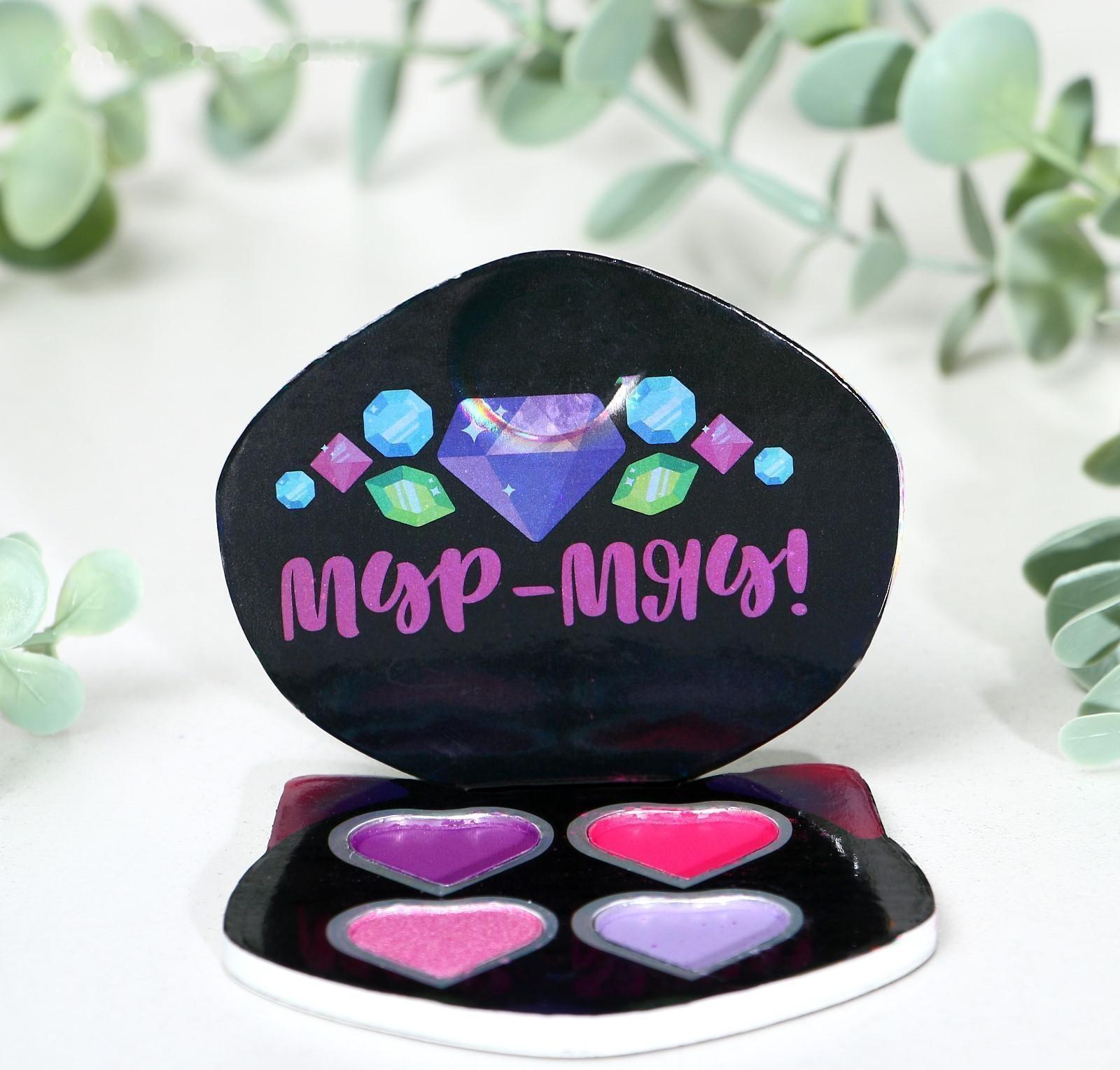 Тени для девочки «Мур-мяу!» 4 цвета по по 1,3 гр