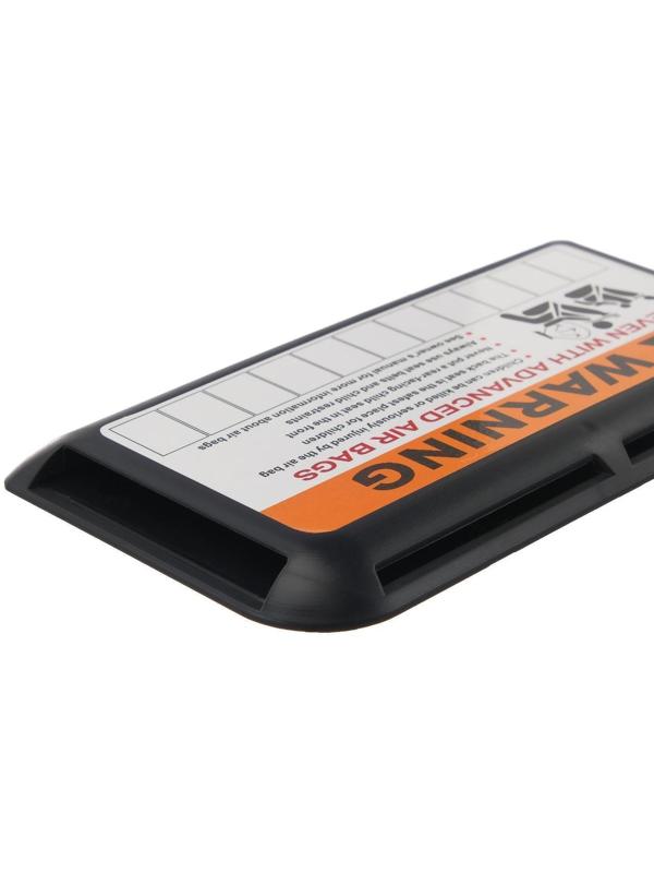 Визитница на козырек с номером сотового телефона, черный