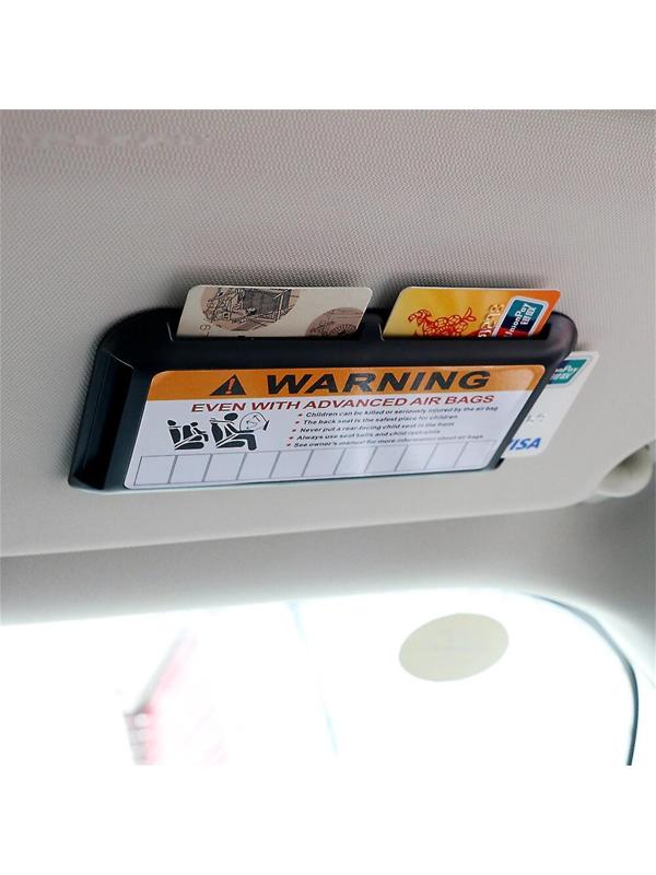 Визитница на козырек с номером сотового телефона, черный