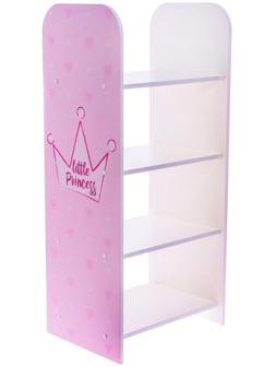 Стеллаж «Маленькая принцесса» белый-розовый, 540 × 400 × 1200 мм