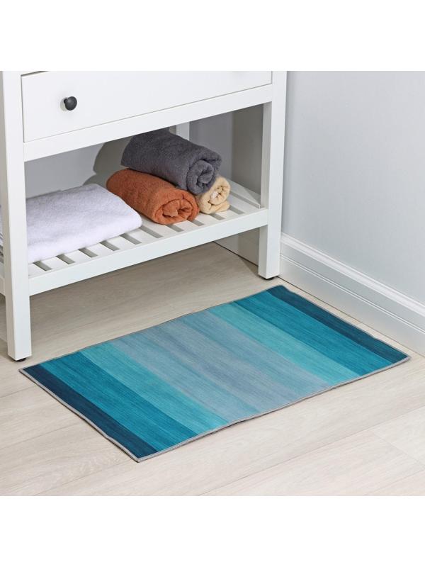 Коврик для ванной Доляна «Лазурный», 50×80 см, цвет синий