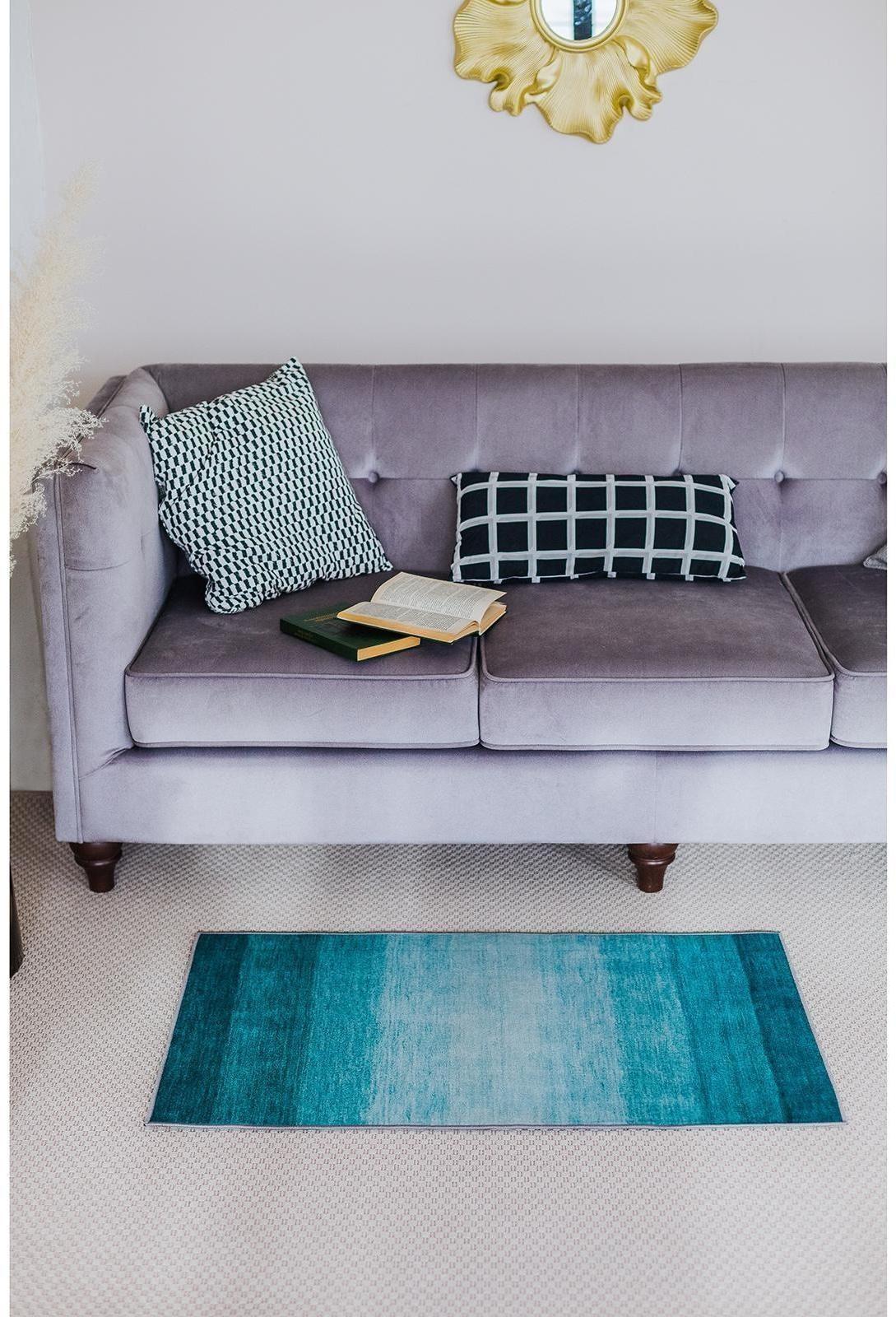 Коврик для ванной Доляна «Лазурный», 60×100 см, цвет синий