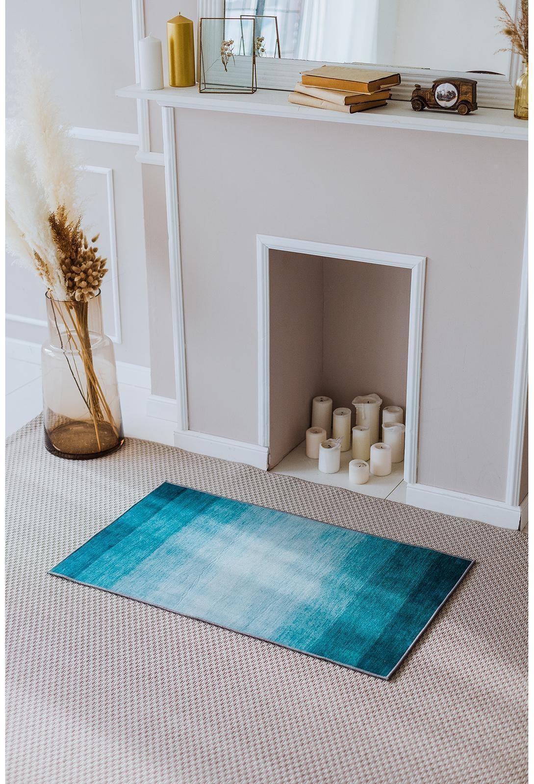 Коврик для ванной Доляна «Лазурный», 60×100 см, цвет синий