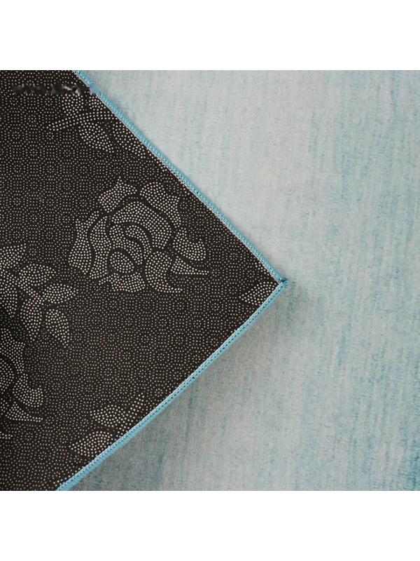 Коврик для ванной Доляна «Лазурный», 60×100 см, цвет синий