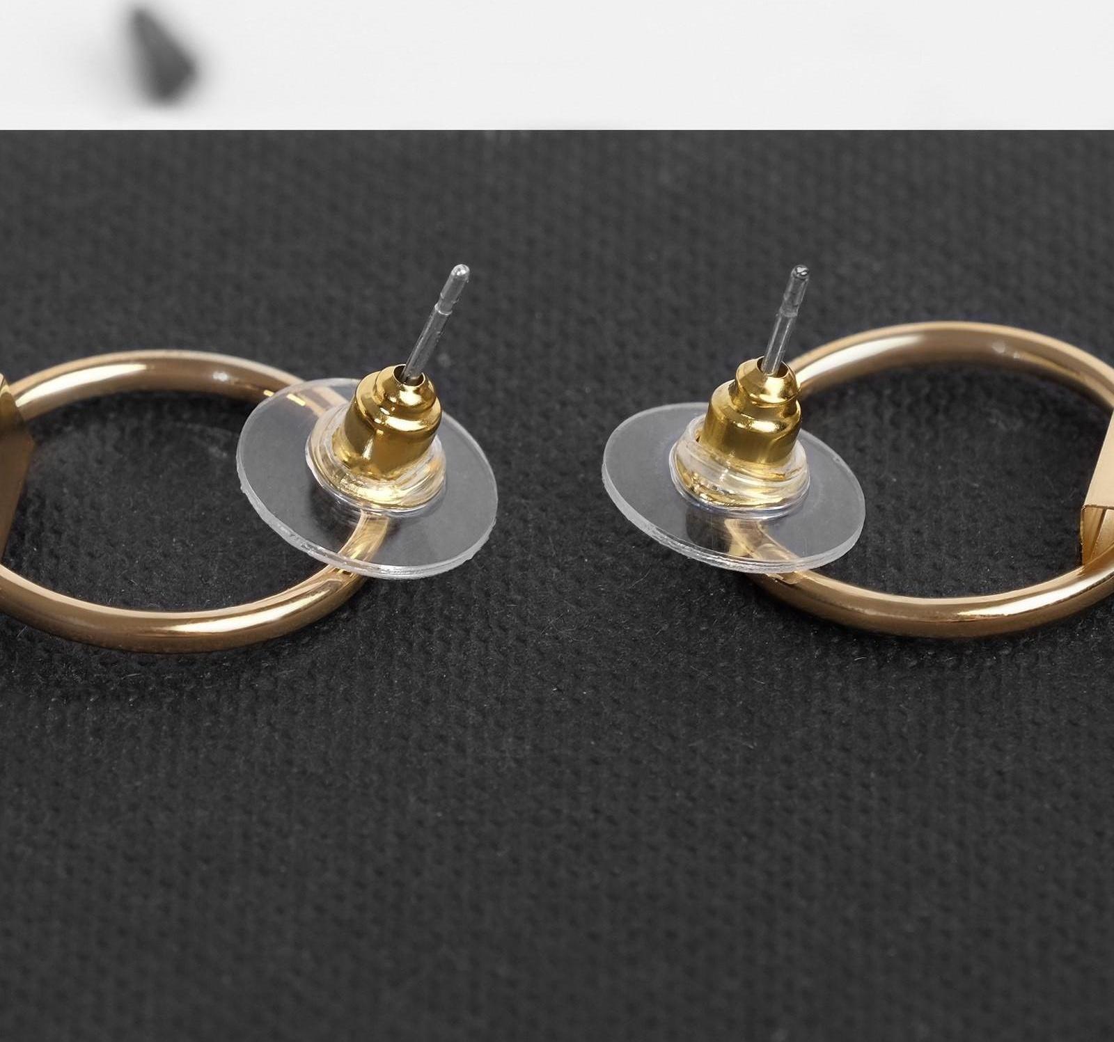 Серьги висячие со стразами 