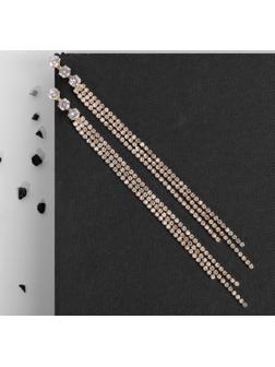 Серьги висячие со стразами 