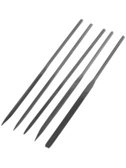 Набор надфилей ЛОМ, металлические рукоятки, 60 х 140 х 3 мм, 5 шт.