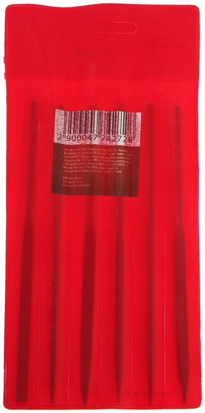 Набор надфилей ЛОМ, металлические рукоятки, 60 х 140 х 3 мм, 6 шт.