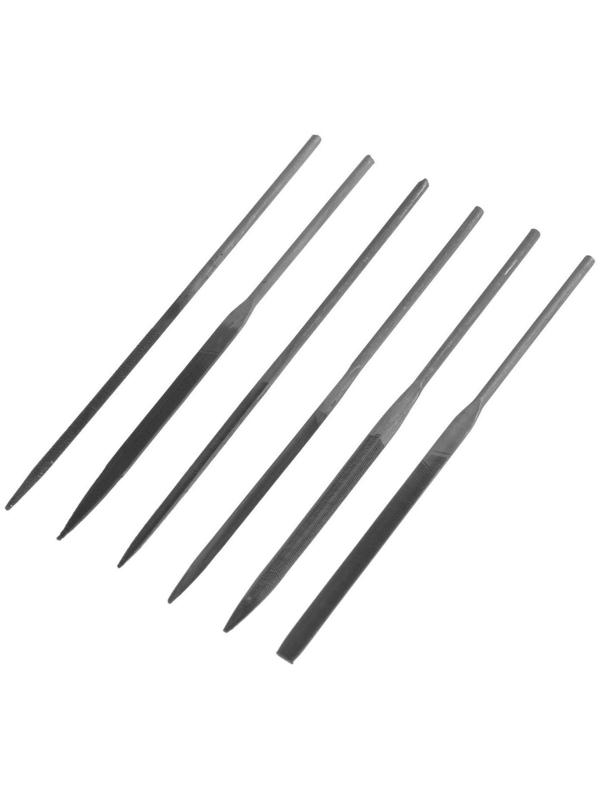 Набор надфилей ЛОМ, металлические рукоятки, 60 х 140 х 3 мм, 6 шт.