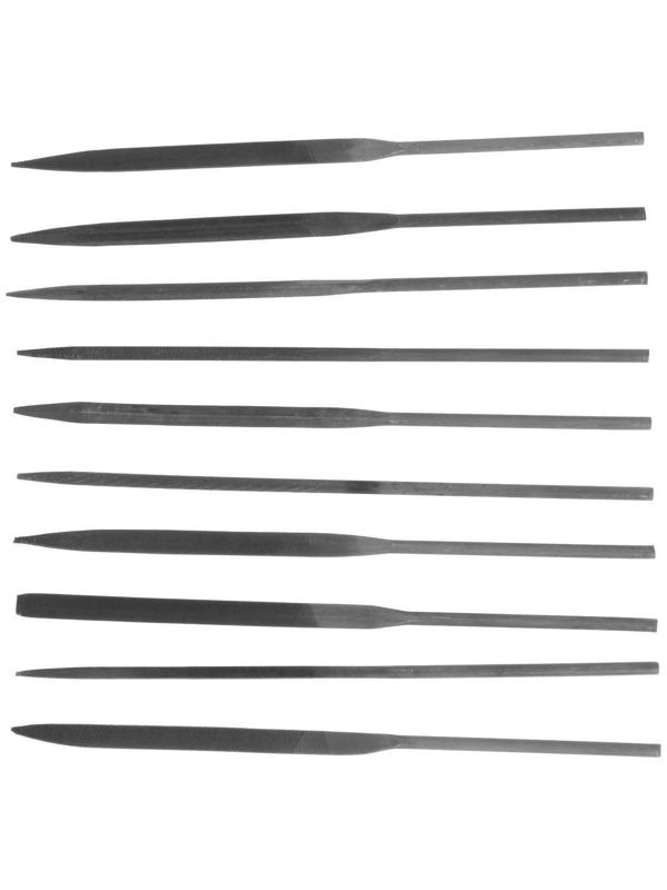 Набор надфилей ЛОМ, металлические рукоятки, 60 х 140 х 3 мм, 10 шт.