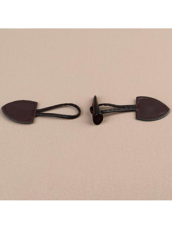 Застёжка-клевант 16 × 3,6 см, 3 шт, цвет коричневый