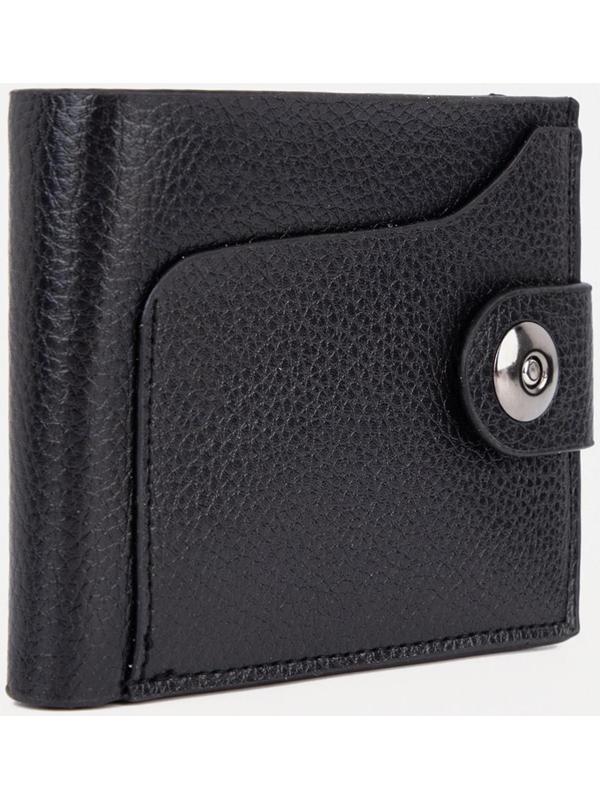 Портмоне на магните, для купюр, для карт, для монет, цвет чёрный