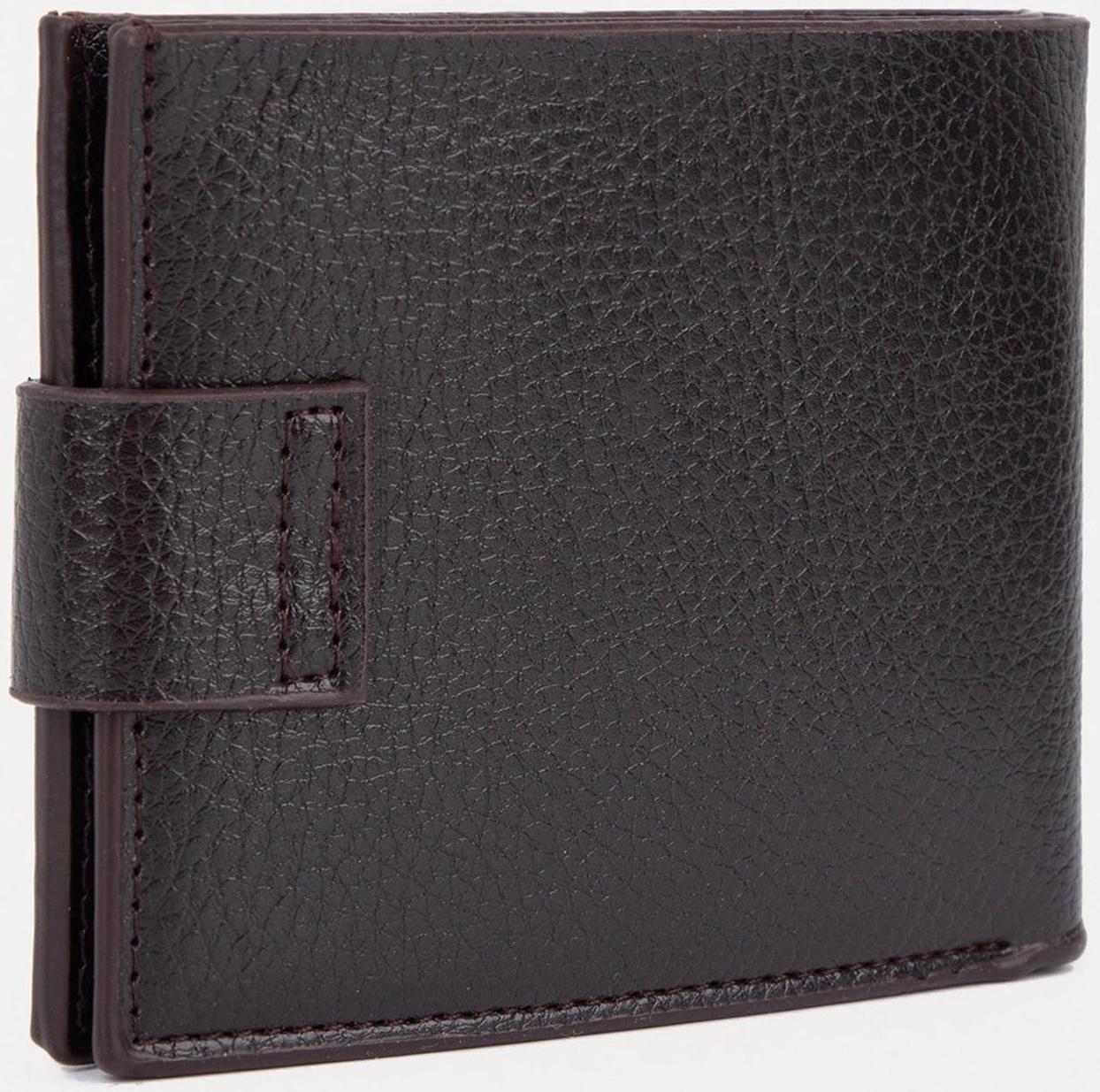 Портмоне на магните, для купюр, для карт, для монет, цвет коричневый