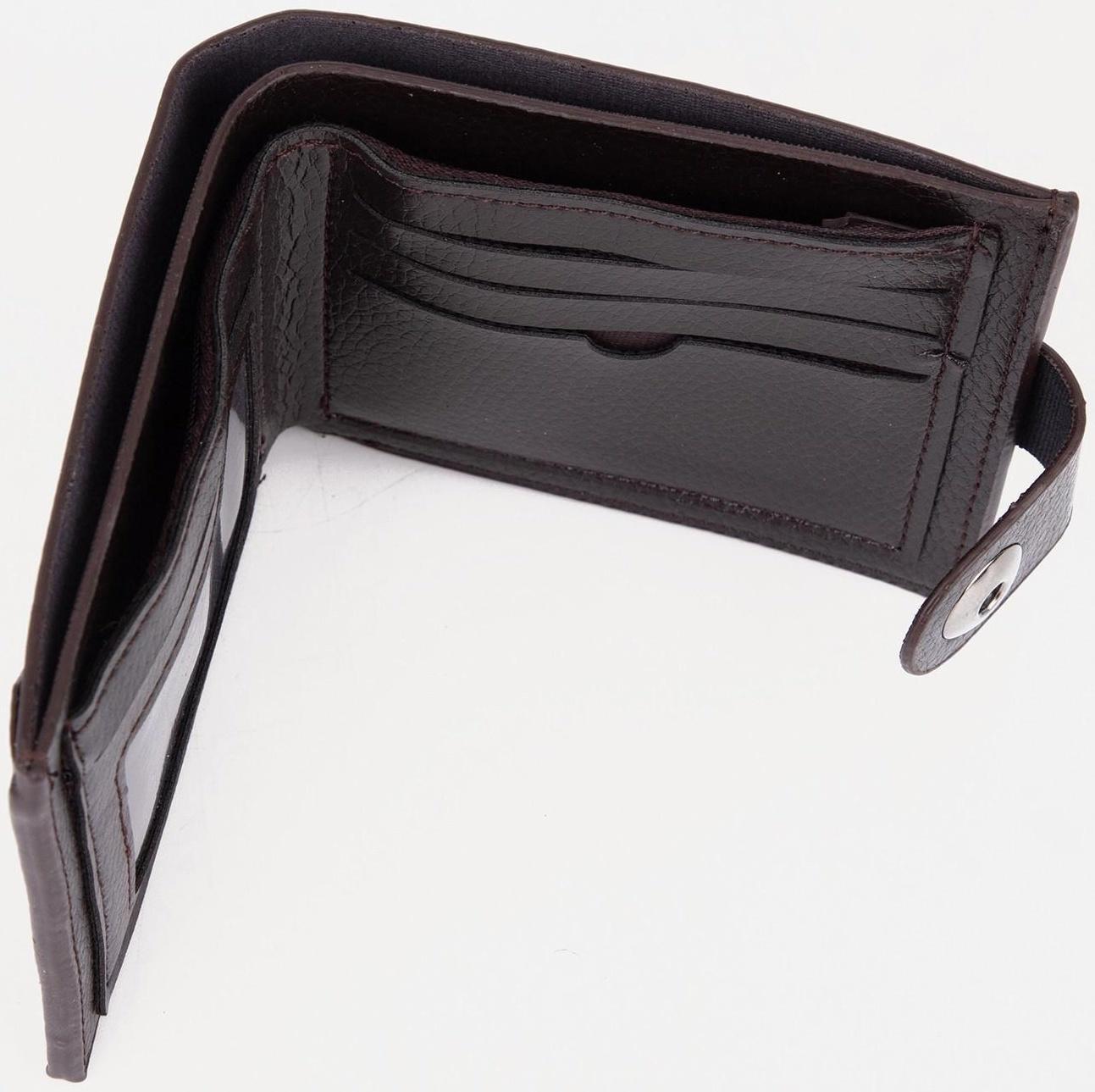 Портмоне на магните, для купюр, для карт, для монет, цвет коричневый