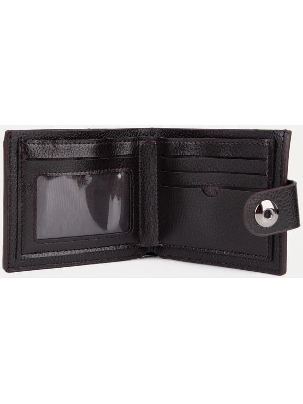 Портмоне на магните, для купюр, для карт, для монет, цвет коричневый