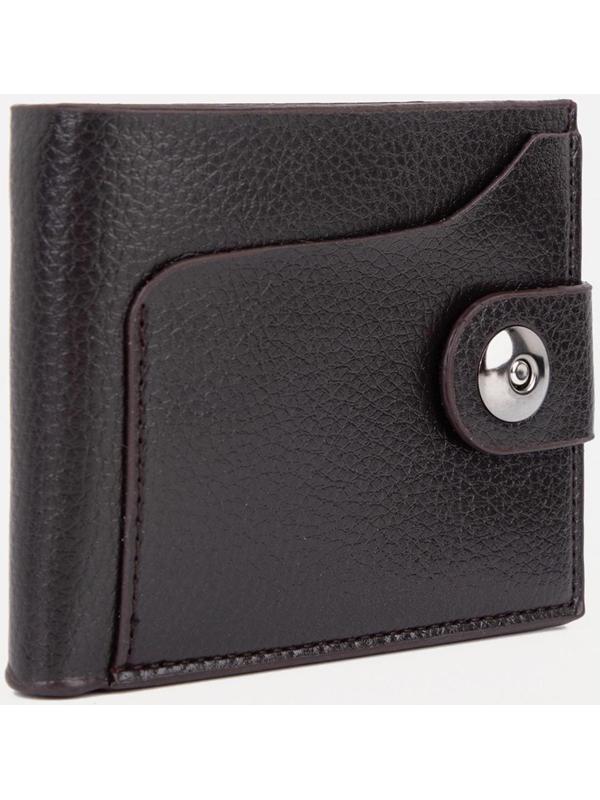 Портмоне на магните, для купюр, для карт, для монет, цвет коричневый