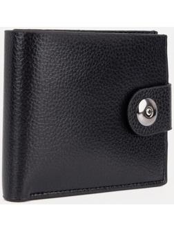 Портмоне на магните, для купюр, для карт, для монет, цвет черный