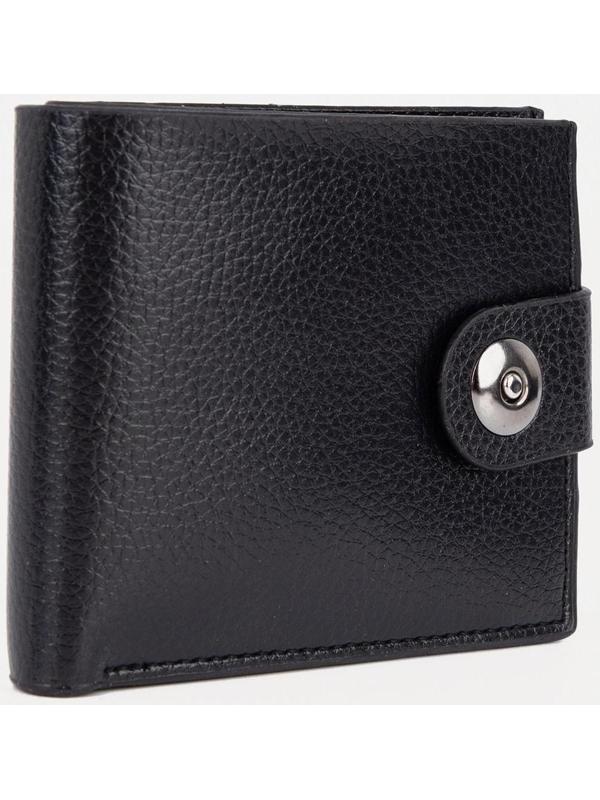 Портмоне на магните, для купюр, для карт, для монет, цвет черный