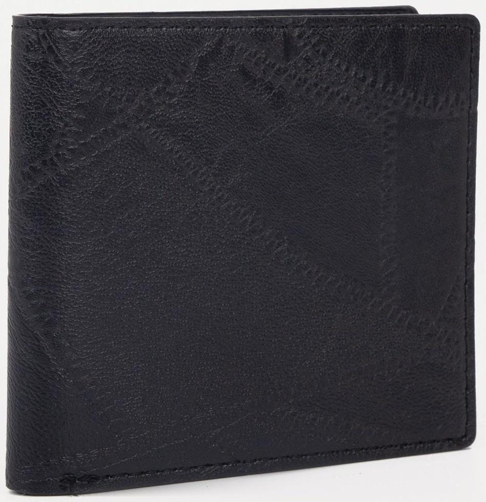 Портмоне без застёжки, для купюр, для карт, цвет чёрный