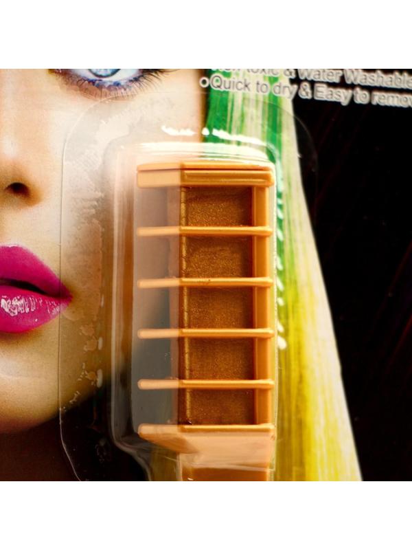 Мелок для волос с насадкой, оранжевый, 1 шт.